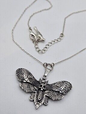 Death Head Hawk Moth Choker Necklace Gothic Fairy Grunge Butterfly 90s Y2k